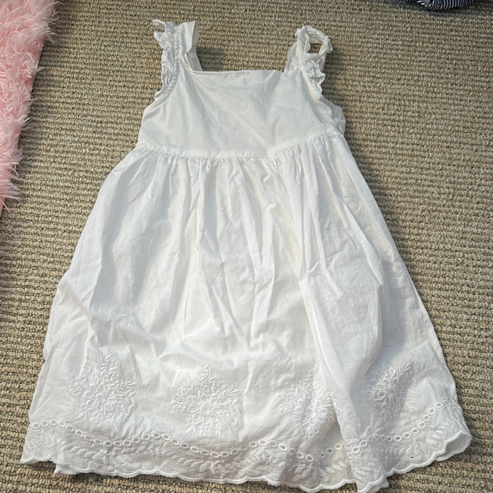 Girls White Summer Dress